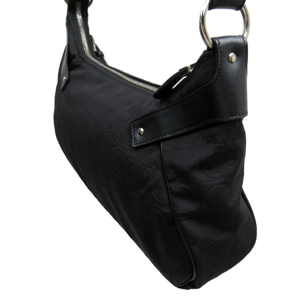 Salvatore Ferragamo Gancini black shoulder bag Black